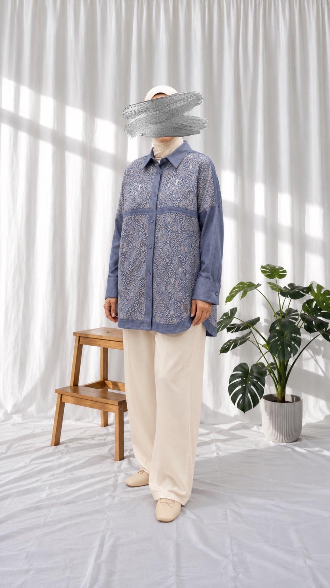 Lace Panel Blazer