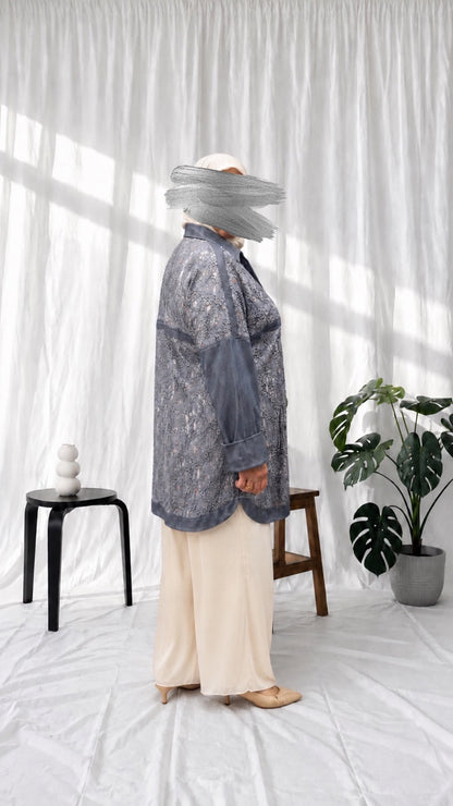 Lace Panel Blazer