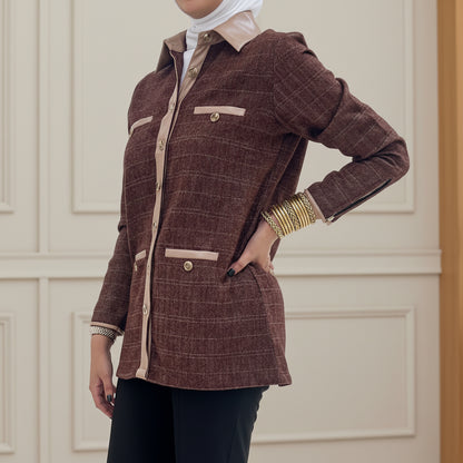 جاكيت تويد
جاكيت نسائي شتوي
جاكيت رسمي للدوام
جاكيت تويد بني
جاكيت بتفاصيل بيج
جاكيت طويل أنيق
ملابس نسائية كويت
Qmisi جاكيت
تويد فاخر نسائي
جاكيت للمكتب والدوام