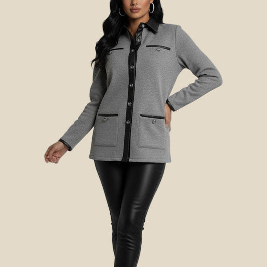 جاكيت اللمسة الرمادية