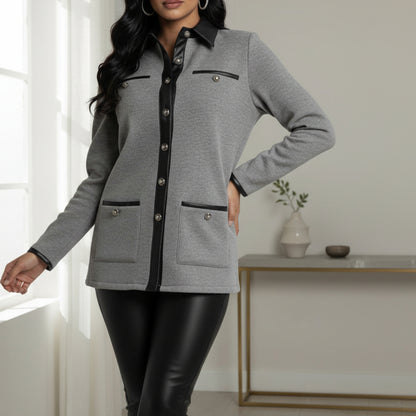 جاكيت اللمسة الرمادية